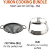 Solo Stove Yukon Grill Top & Hub – Cast Iron Cooktop with Stainless Steel Hub, 8” Elevated Grill Accessory for Yukon Fire Pit, 17.5" Diameter, 21.5 lbs
