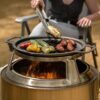 Solo Stove Yukon Grill Top & Hub – Cast Iron Cooktop with Stainless Steel Hub, 8” Elevated Grill Accessory for Yukon Fire Pit, 17.5" Diameter, 21.5 lbs