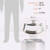 Solo Stove Yukon Hub, Stainless Steel Hub for 20 cm Elevation, Addition to Yukon fire Pit, Three Stabilizing Feet, Weight: 2 kg, Diameter top: 47 cm