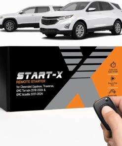 Start-X Remote Starter Kit for Chevy Equinox/Traverse/GMC Terrain (2018, 2019, 2020, 2021, 2022, 2023, 2024) & GMC Acadia (2017-24) | Push-to-Start Vehicles | Plug N Play | Lock 3X to Remote Start