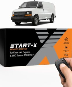 Start-X Remote Starter Kit for Chevy Express Van & GMC Savana (2008, 2009, 2010, 2011, 2012, 2013, 2014, 2015, 2016, 2017) Vehicles | Key Ignition | Plug N Play Install | Zero Wire Splicing