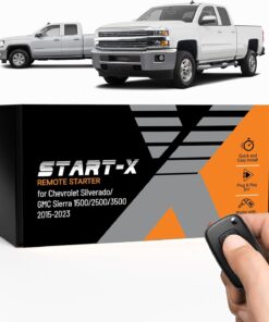 Start-X Remote Starter Kit for Chevy Silverado & GMC Sierra 1500/2500/3500 (2015-2023) | Key Ignition Engine Vehicles | Plug N Play Install | Lock 3X to Remote Start