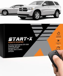 Start-X Remote Starter Kit for Dodge Grand Caravan (2011-20), Challenger (2011-14), Durango (2011-13), Chrysler Town & Country (2011-16) Vehicles | Key Ignition | Plug N Play | Lock 3X to Remote Start
