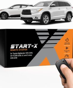 Start-X Remote Starter Kit for Highlander (2014-2019), C-HR (2018-2019), Land Cruiser (2016-2018) Vehicles | Push-to-Start Ignition | Plug N Play | Lock 3X to Remote Start | No Wire Splicing