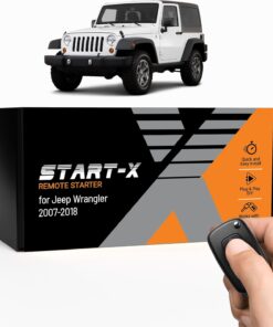 Start-X Remote Starter Kit for Jeep Wrangler JK (2007, 2008, 2009, 2010, 2011, 2012, 2013, 2014, 2015, 2016, 2017, 2018) Vehicles | Key Ignition | Plug N Play Install | Lock 3X to Remote Start