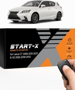 Start-X Remote Starter Kit for Lexus CT 200h (2011, 2012, 2013, 2014, 2015, 2016, 2017), HS 250h (2010-2012) Vehicles | Push-to-Start Ignition | Plug N Play Install | Zero Wire Splicing