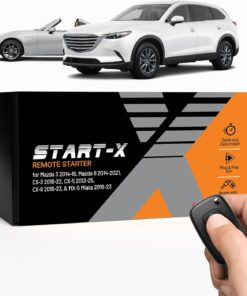 Start-X Remote Starter Kit for Mazda 3 (2014-18), 6 (2014-21), CX-3 (2016-22), CX-5 (2013-25), CX-9 (2016-23), and MX-5 Miata (2016-23) | Plug N Play | Lock 3X to Remote Start | Zero Wire Splicing