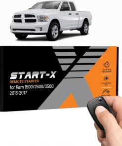 Start-X Remote Starter Kit for RAM Pickup Truck 1500, 2500, 3500 (2013, 2014, 2015, 2016, 2017) | Key Ignition Engine Vehicles | Plug N Play Install | Lock 3X to Remote Start | Zero Wire Splicing