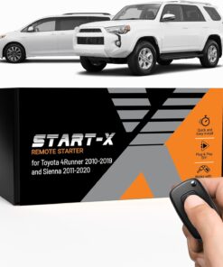 Start-X Remote Starter Kit for Toyota 4Runner (2010-2019) & Sienna (2011-2020) Vehicles | Push-to-Start Engine | 3X Lock to Remote Start | Plug N Play Install | Zero Wire Splicing
