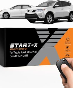 Start-X Remote Starter Kit for Toyota RAV4 (2013, 2014, 2015, 2016, 2017, 2018), Corolla (2014-2019) Vehicles | Push-to-Start Ignition | Plug N Play | Lock 3X to Remote Start | Zero Wire Splicing