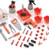 Step2 Big Builders Pro Workshop for Kids, Indoor/Outdoor Tool Bench for Children, Interactive Play with Sounds, Includes 45 Piece Toy Accessory Kit, Made of Durable Plastic, For Toddlers 3+ Years Old