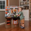Step2 Big Builders Pro Workshop for Kids, Indoor/Outdoor Tool Bench for Children, Interactive Play with Sounds, Includes 45 Piece Toy Accessory Kit, Made of Durable Plastic, For Toddlers 3+ Years Old