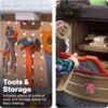 Step2 Big Builders Pro Workshop for Kids, Indoor/Outdoor Tool Bench for Children, Interactive Play with Sounds, Includes 45 Piece Toy Accessory Kit, Made of Durable Plastic, For Toddlers 3+ Years Old