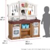 Step2 Fun with Friends Kids Kitchen Playset, Indoor/Outdoor Kitchenette, Interactive Play with Lights and Sounds, Durable Plastic, Includes 25 Piece Toy Accessories, Toddlers 2+ Years Old, Tan