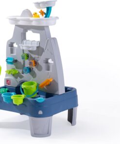 Step2 Misting Mountain & Waterfall Water Table with 21-Piece Accessory Set, Plastic, Ages 18 Months–5 Years, Gray