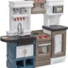 Step2 Modern Metro Kitchen Set for Kids – Includes 30+ Toy Kitchen Accessories, Interactive Features for Pretend Play – Indoor/Outdoor Toddler Playset – Dimensions 44.75" H x 46.5" W x 13.5" D