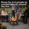Sunnydaze 24-Inch Cast Iron Heavy-Duty Fire Pit for Outside - Wood-Burning Outdoor Fire Pit Bowl with Handles - Oxidized Finish