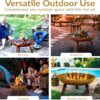 Sunnydaze 24-Inch Cast Iron Heavy-Duty Fire Pit for Outside - Wood-Burning Outdoor Fire Pit Bowl with Handles - Oxidized Finish