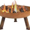 Sunnydaze 30-Inch Cast Iron Heavy-Duty Fire Pit for Outside - Wood-Burning Outdoor Fire Pit Bowl with Handles - Oxidized Finish