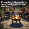 Sunnydaze 30-Inch Cast Iron Heavy-Duty Fire Pit for Outside - Wood-Burning Outdoor Fire Pit Bowl with Handles - Oxidized Finish
