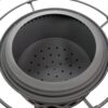 Sunnydaze 30-Inch Crossweave Smokeless Wood-Burning Fire Pit with Cover and Poker - Steel Outdoor Smokeless Fire Pit for The Backyard