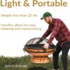 Sunnydaze 30-Inch Large Outdoor Fire Pit - Wood Burning Fire Pit for Outside with Poker and Screen - Copper Finish - Royal Cauldron
