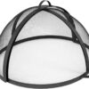Sunnydaze 30‑Inch Round Fire Pit Spark Screen Lid – Heavy‑Duty Mesh Ember Lid & Fire Pit Screen Cover with Door, Keeps Sparks & Ashes Contained
