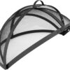 Sunnydaze 30‑Inch Round Fire Pit Spark Screen Lid – Heavy‑Duty Mesh Ember Lid & Fire Pit Screen Cover with Door, Keeps Sparks & Ashes Contained