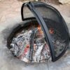 Sunnydaze 30‑Inch Round Fire Pit Spark Screen Lid – Heavy‑Duty Mesh Ember Lid & Fire Pit Screen Cover with Door, Keeps Sparks & Ashes Contained