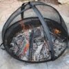 Sunnydaze 30‑Inch Round Fire Pit Spark Screen Lid – Heavy‑Duty Mesh Ember Lid & Fire Pit Screen Cover with Door, Keeps Sparks & Ashes Contained