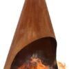 Sunnydaze 6-Foot Large Chiminea Outdoor Fireplace - Outdoor Wood-Burning Fireplace - Chimney Fire Pit with Grill Grate - Rustic