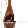 Sunnydaze 6-Foot Large Chiminea Outdoor Fireplace - Outdoor Wood-Burning Fireplace - Chimney Fire Pit with Grill Grate - Rustic
