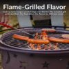 Sunnydaze Cosmic 30-Inch Patio Fire Pit for Outside - Outdoor Wood-Burning Fire Pit with Grill Grate, Spark Screen, and Fireplace Poker