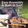 Sunnydaze Crossweave Outdoor Fire Pit - Wood-Burning Fire Pit for Outside with Spark Screen, Poker and Round Cover - 30-Inch - Bronze