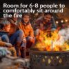 Sunnydaze Crossweave Outdoor Fire Pit - Wood-Burning Fire Pit for Outside with Spark Screen, Poker and Round Cover - 36-Inch - Bronze