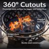 Sunnydaze Crossweave Outdoor Fire Pit - Wood-Burning Fire Pit for Outside with Spark Screen, Poker and Round Cover - 36-Inch - Bronze