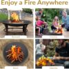 Sunnydaze Outdoor Fire Pit Bowl Replacement Insert for DIY Ring or Existing Stand - Wood-Burning Fire Bowl for Outside - 32-Inch