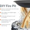 Sunnydaze Outdoor Fire Pit Bowl Replacement Insert for DIY Ring or Existing Stand - Wood-Burning Fire Bowl for Outside - 32-Inch