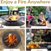 Sunnydaze Outdoor Fire Pit Bowl Replacement Insert for DIY Ring or Existing Stand - Wood-Burning Fire Bowl for Outside - 39-Inch