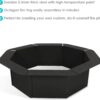 Sunnydaze Outdoor Fire Pit Ring - 38-Inch Outer/30-Inch Inner Diameter Steel Fire Ring Insert - Above or In-Ground - Octagon