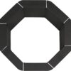 Sunnydaze Outdoor Fire Pit Ring - 38-Inch Outer/30-Inch Inner Diameter Steel Fire Ring Insert - Above or In-Ground - Octagon