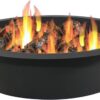 Sunnydaze Outdoor Fire Pit Ring - DIY Above or In-Ground Steel Fire Ring Insert - 42-Inch Outer/36-Inch Inner Diameter