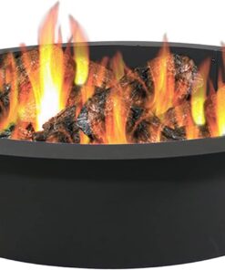 Sunnydaze Outdoor Fire Pit Ring - DIY Above or In-Ground Steel Fire Ring Insert - 42-Inch Outer/36-Inch Inner Diameter