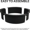 Sunnydaze Outdoor Fire Pit Ring - DIY Above or In-Ground Steel Fire Ring Insert - 42-Inch Outer/36-Inch Inner Diameter