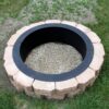 Sunnydaze Outdoor Fire Pit Ring - DIY Above or In-Ground Steel Fire Ring Insert - 42-Inch Outer/36-Inch Inner Diameter