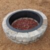 Sunnydaze Outdoor Fire Pit Ring - DIY Above or In-Ground Steel Fire Ring Insert - 42-Inch Outer/36-Inch Inner Diameter