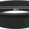 Sunnydaze Outdoor Fire Pit Ring - DIY Above or In-Ground Steel Fire Ring Insert - 42-Inch Outer/36-Inch Inner Diameter