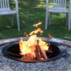 Sunnydaze Outdoor Fire Pit Ring - DIY Above or In-Ground Steel Fire Ring Insert - 42-Inch Outer/36-Inch Inner Diameter