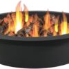 Sunnydaze Outdoor Fire Pit Ring - DIY Above or In-Ground Steel Fire Ring Insert - 42-Inch Outer/36-Inch Inner Diameter