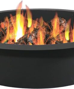 Sunnydaze Outdoor Fire Pit Ring - DIY Above or In-Ground Steel Fire Ring Insert - 45-Inch Outer/39-Inch Inner Diameter